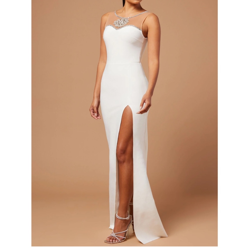 White bandage dress